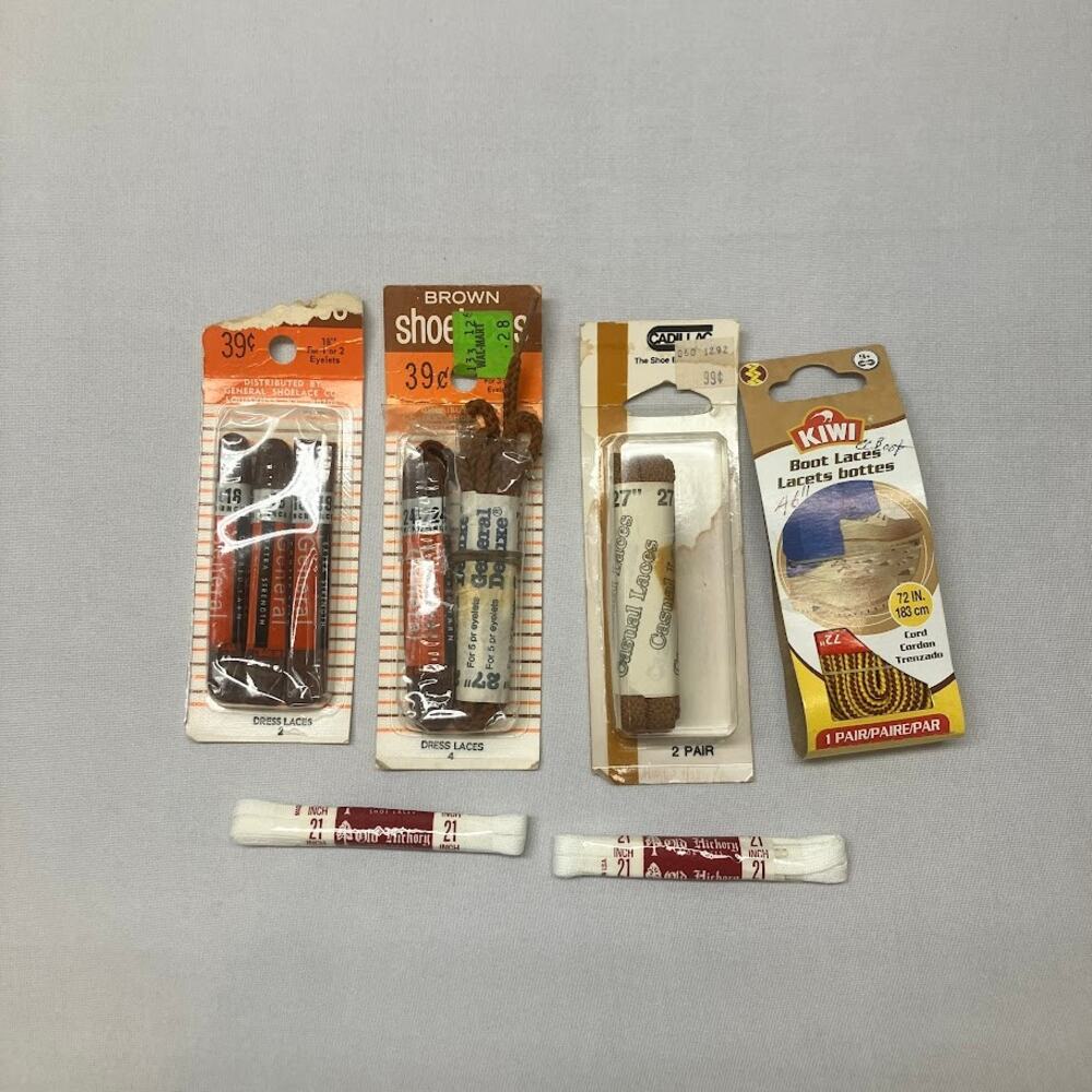 VTG Shoe Laces (Lot of 8 pairs) Assorted Dress Athletic Boot Laces